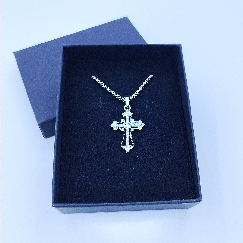 Wholesale Diamond Cross Alloy Necklace